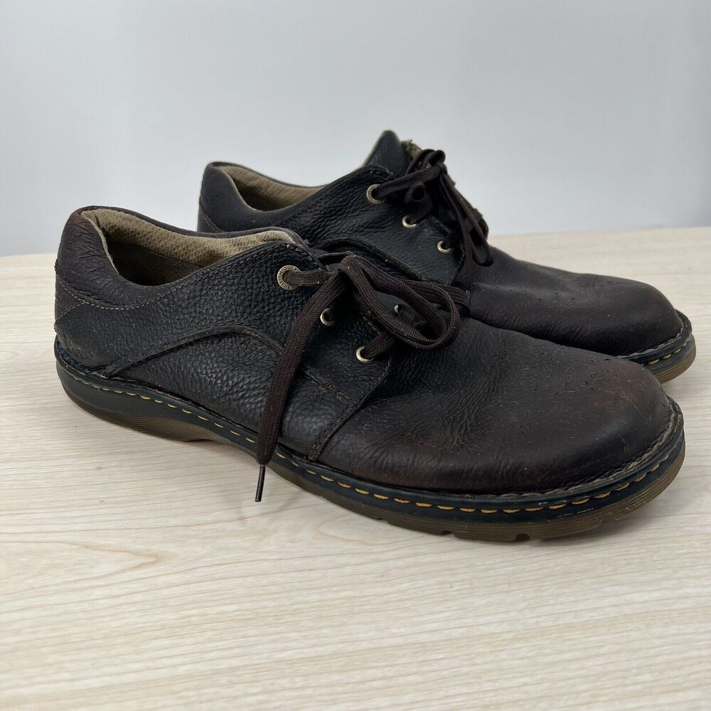 Dr Doc Martens Mens 14 Ordell Brown Leather Low Top Casual Shoes Chunky 11194